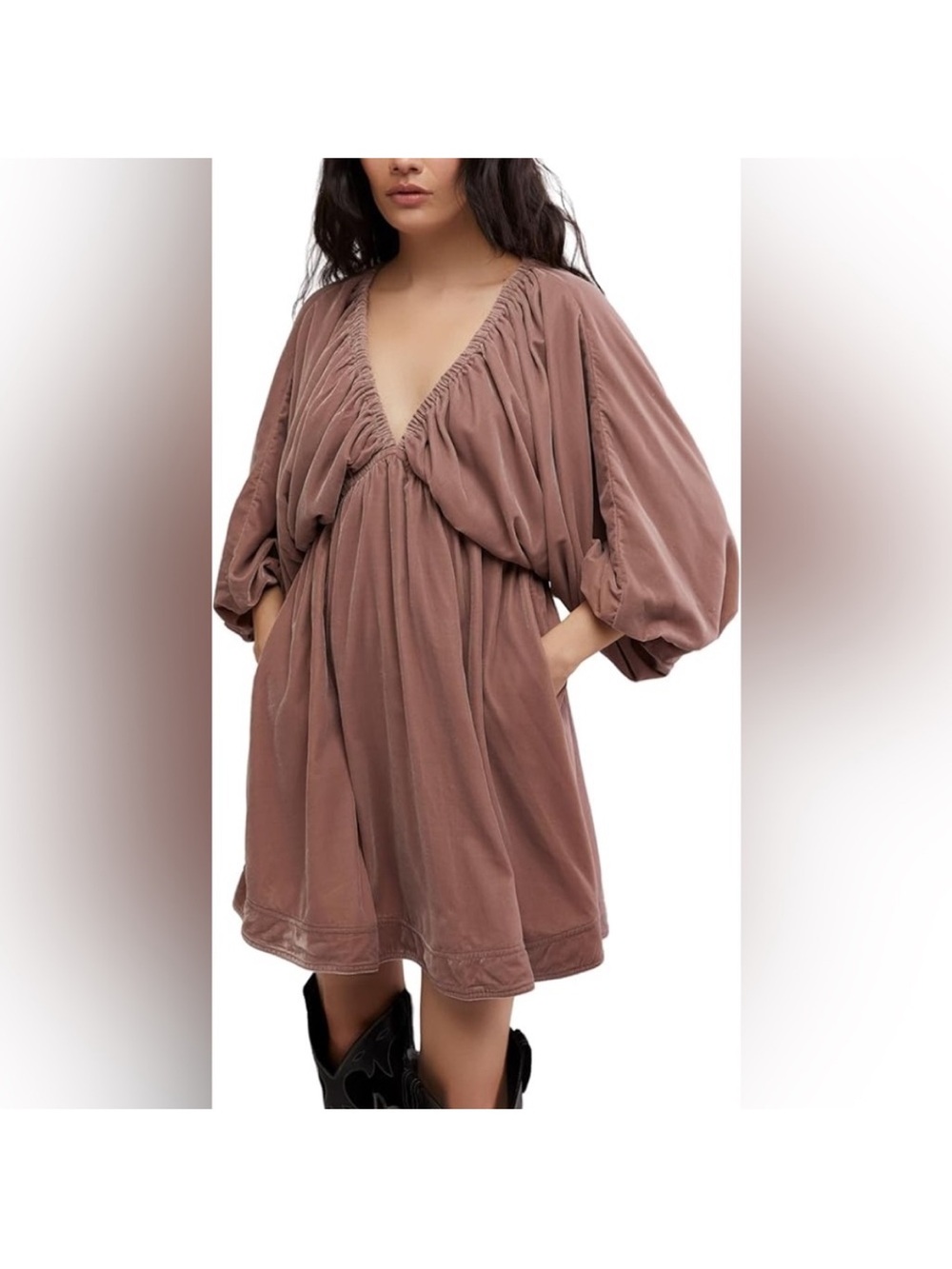 Free People Portia Velvet Mini Dress Size M